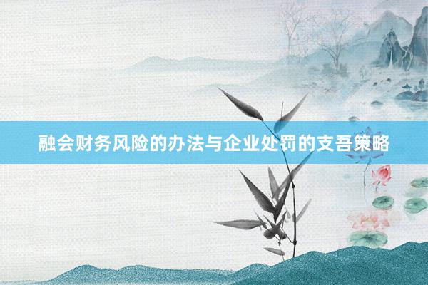 融会财务风险的办法与企业处罚的支吾策略
